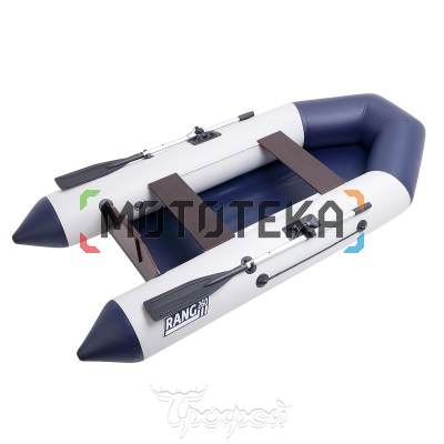 Лодка ПВХ Тонар моторная для рыбалки RANG 260 бело-синий