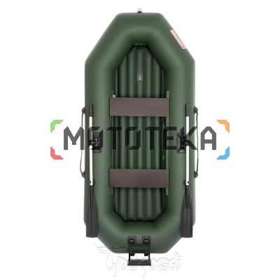Лодка ПВХ Тонар Шкипер А280НТ НДНД, навесной транец зеленый