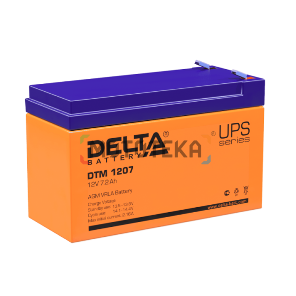 Аккумуляторная батарея DELTA (Дельта) DTM 1207 12V7Ah (114x70x132) (залитая, необслуж.) Аккумуляторная батарея DELTA (Дельта) DTM 1207 12V7Ah (114x70x132) (залитая, необслуж.)